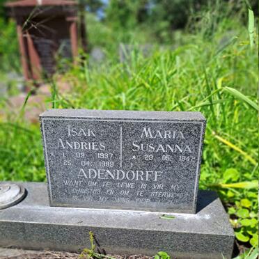 ADENDORFF Isak Andries 1937-1989 & Maria Susanna 1942-