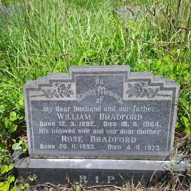 BRADFORD William 1892-1964 & Rose 1893-1973