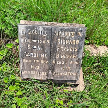 BINGHAM Richard Francis -1938 & Sarah Caroline -1973