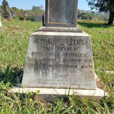 BEWS John William 1884-1938 & Williamina Elizabeth 1888-1969