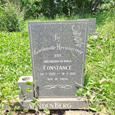 BERG Constance, van den 1922-1986