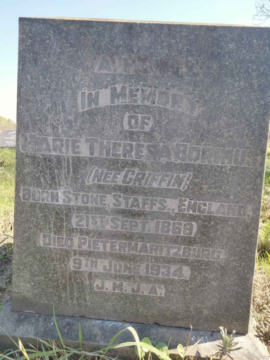 BORRIUS Marie Theresa nee GRIFFIN 1868-934