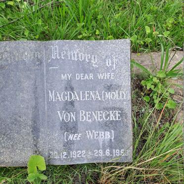 BENECKE Magdalena, von nee WEBB 1922-1953