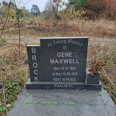 BROCK Gene Maxwell 1953-2018
