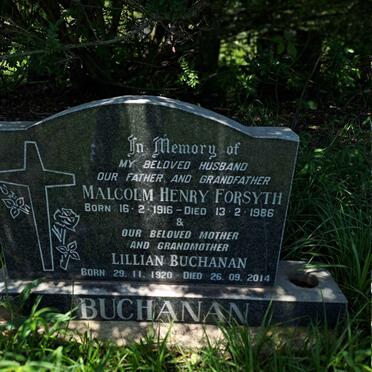 BUCHANAN Malcolm Henry Forsyth 1916-1986 & Lillian 1920-2014