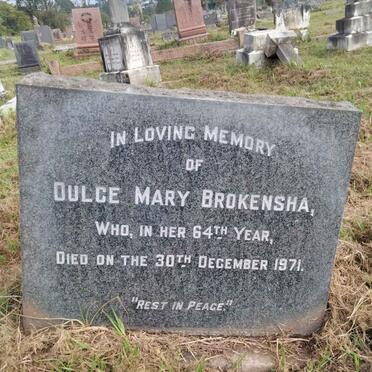 BROKENSHA Dulce Mary -1971
