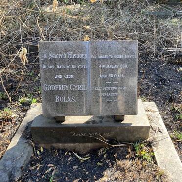 BOLAS Godfrey Cyril -1960