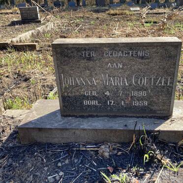 COETZEE Johanna Maria 1898-1959