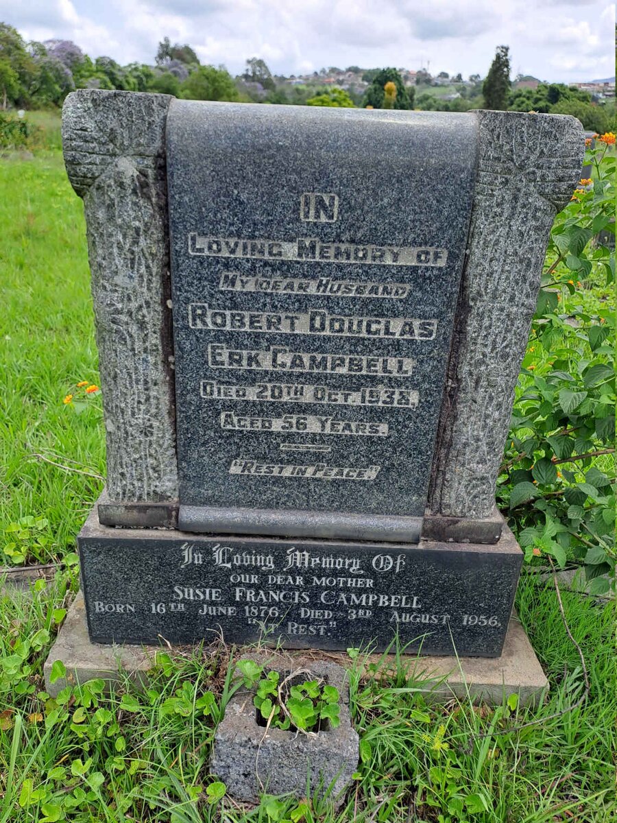 CAMPBELL Robert Douglas Erk -1938 & Susie Francis 1876-1956