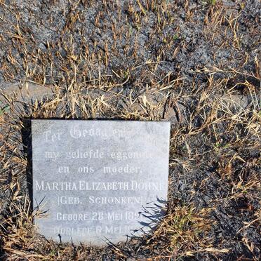DOHNE Martha Elizabeth nee SCHONKEN 1891-19?7