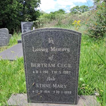 DYE Bertram Cecil 1911-1987 & Ethne Mary 1914-1988