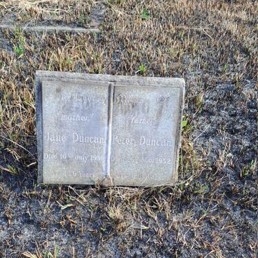 DUNCAN Peter -1952 & Jane -1950