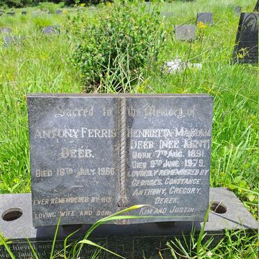 DE'EB Antony Ferris -1966 & Henrietta Mariam KENT 1891-1979