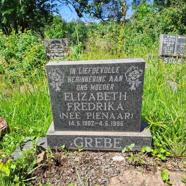 GREBE Elizabeth Fredrika nee PIENAAR 1902-1995