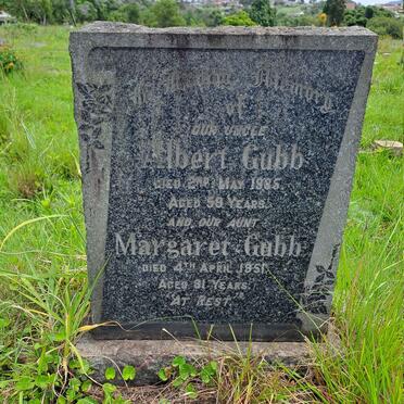 GUBB Albert -1935 & Margaret 1951