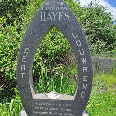 HAYES Gert Louwrenc 1943-1974