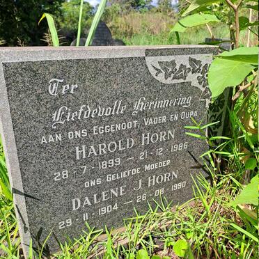 HORN Harold 1899-1986 & Dalene J. 1904-1990