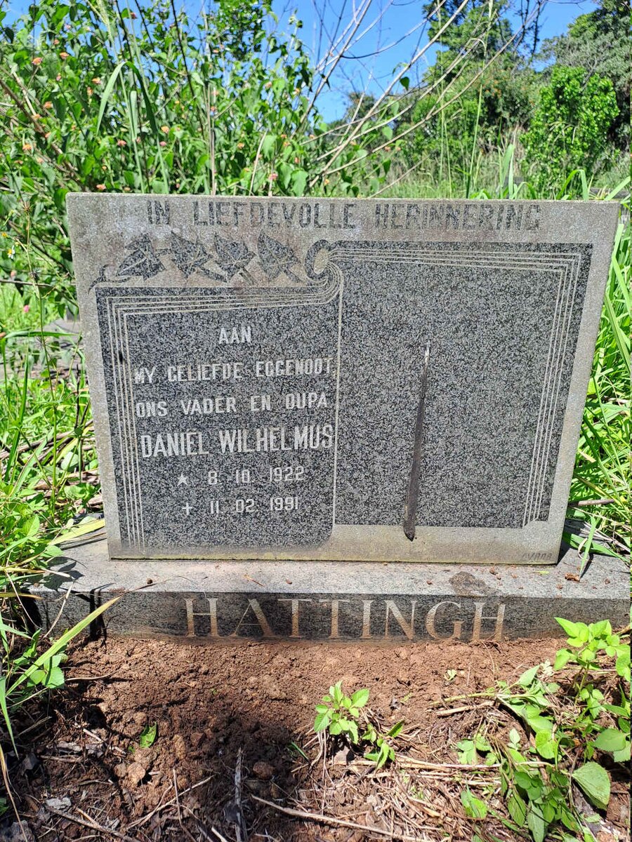 HATTINGH Daniel Wilhelmus 1922-1991