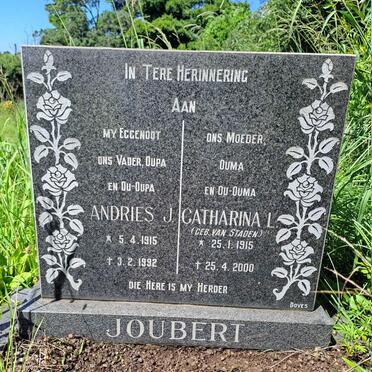JOUBERT Andries J. 1915-1992 & Catharina L. VAN STADEN 1915-2000