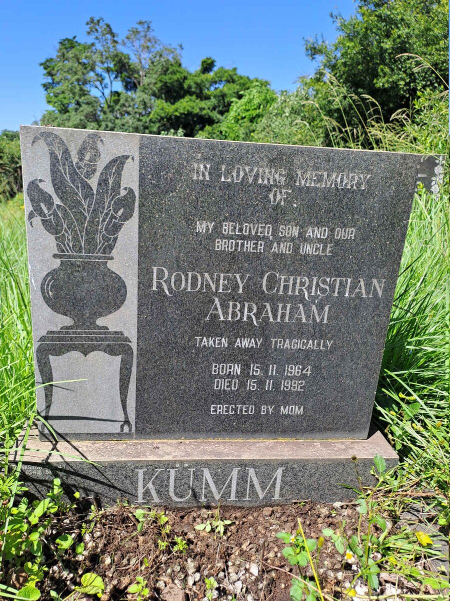 KUMM Rodney Christian Abraham 1964-1992