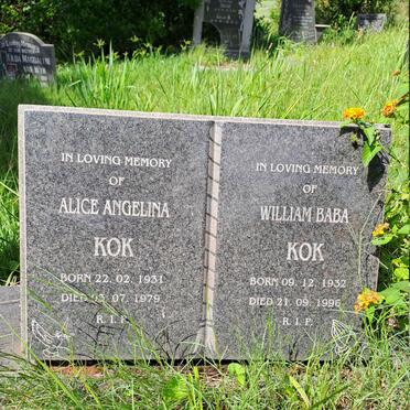 KOK William Baba 1932-1996 & Alice Angelina 1931-1979