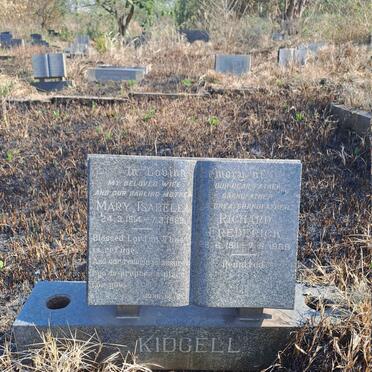 KIDGELL Richard Frederick 1911-1989 & Mary Isabella 1914-1969