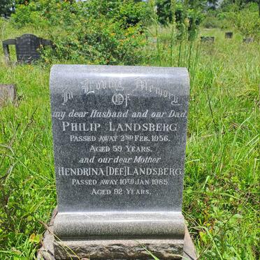 LANDSBERG Philip -1956 & Hendrina -1985