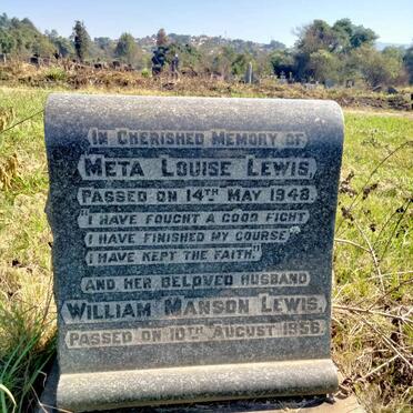 LEWIS William Manson-1956 & Meta Louise -1948