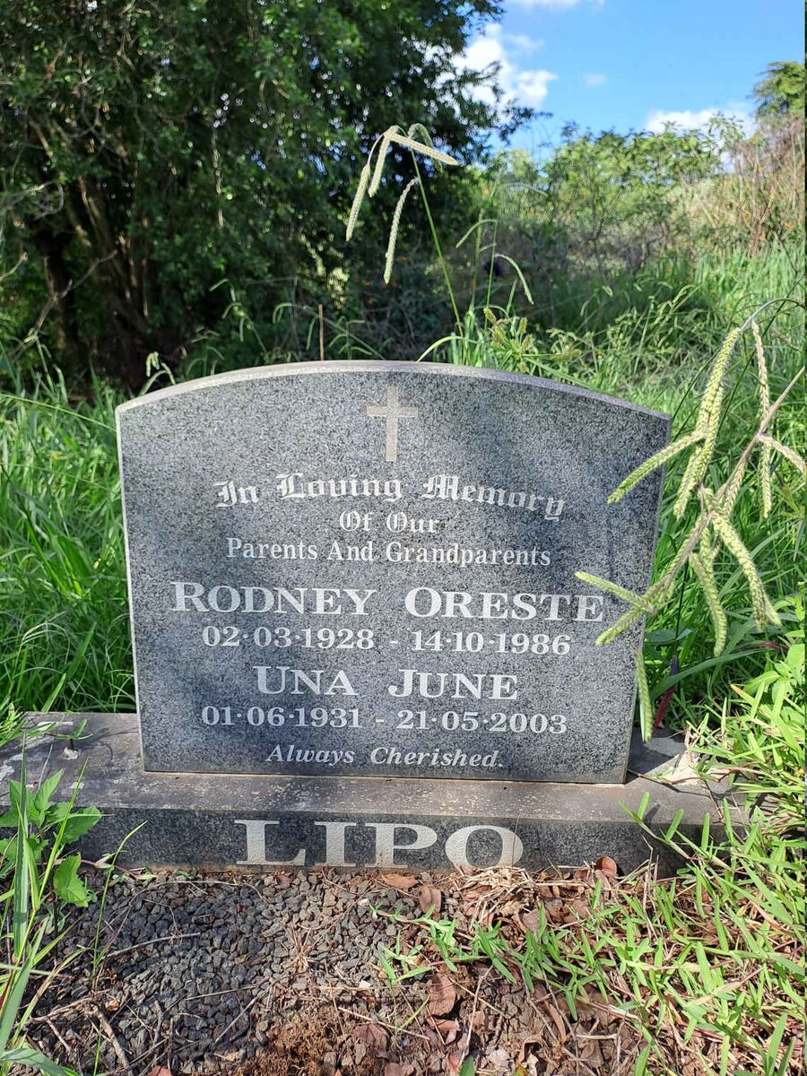 LIPO Rodney Oreste 1928-1986 & Una June 1931-2003