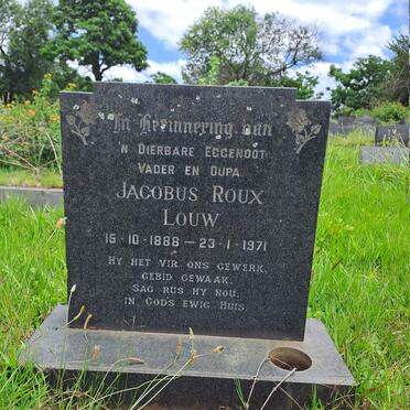 LOUW Jacobus Roux 1888-1971