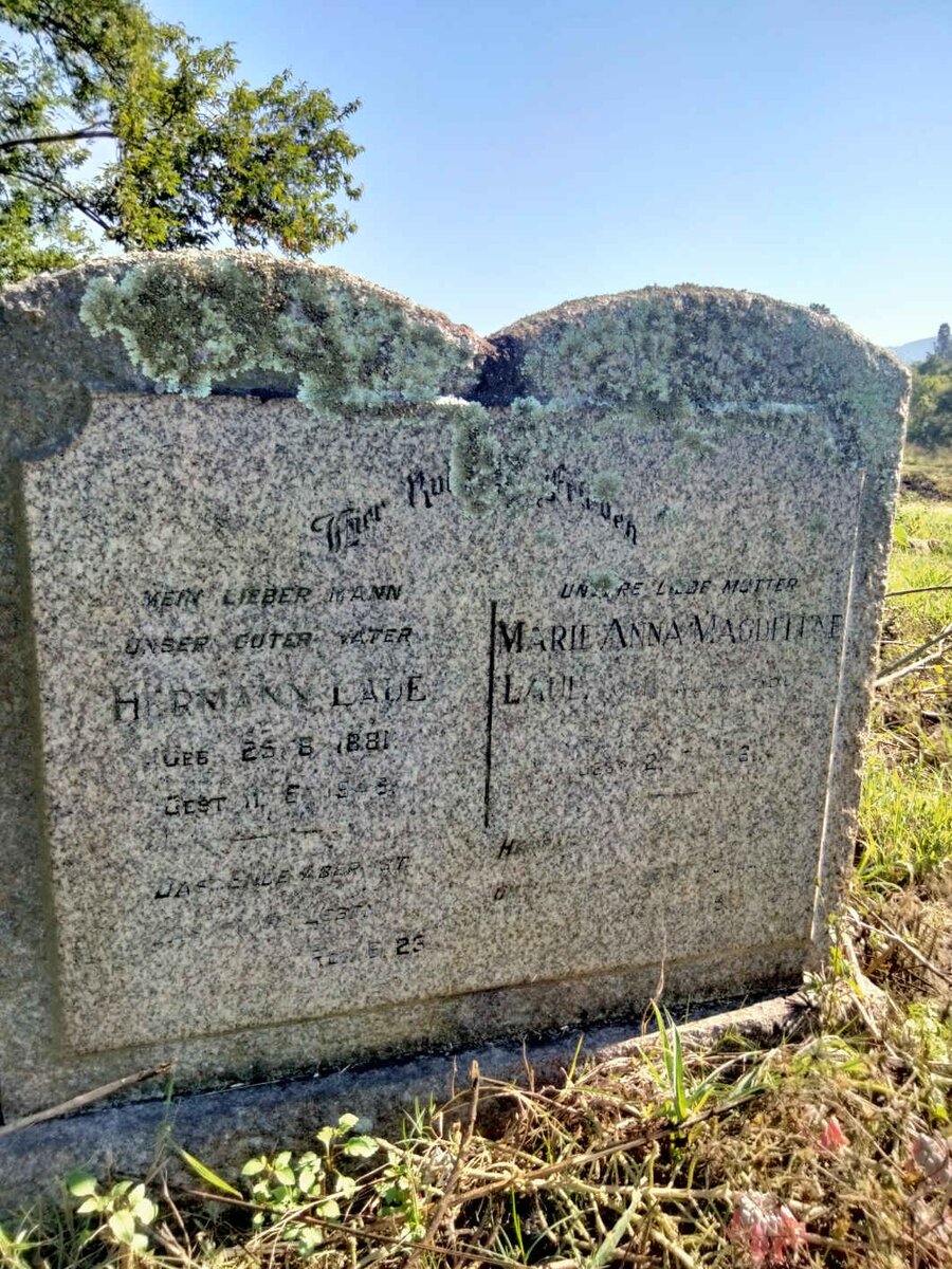 LAUE Hermann 1881-1946 & Marie Anna Magdaline 