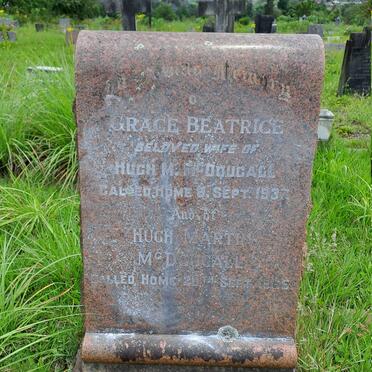 MCDOUGALL Hugh Martin -1965 & Grace Beatrice -1937