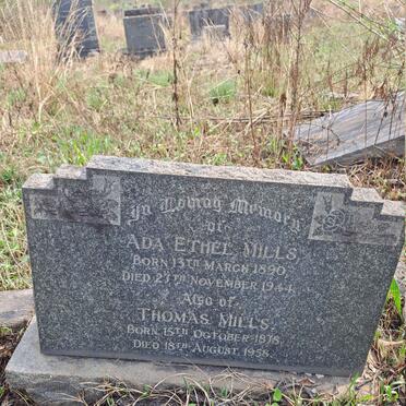 MILLS Thomas 1878-1958 & Ada Ethel 1890-1944