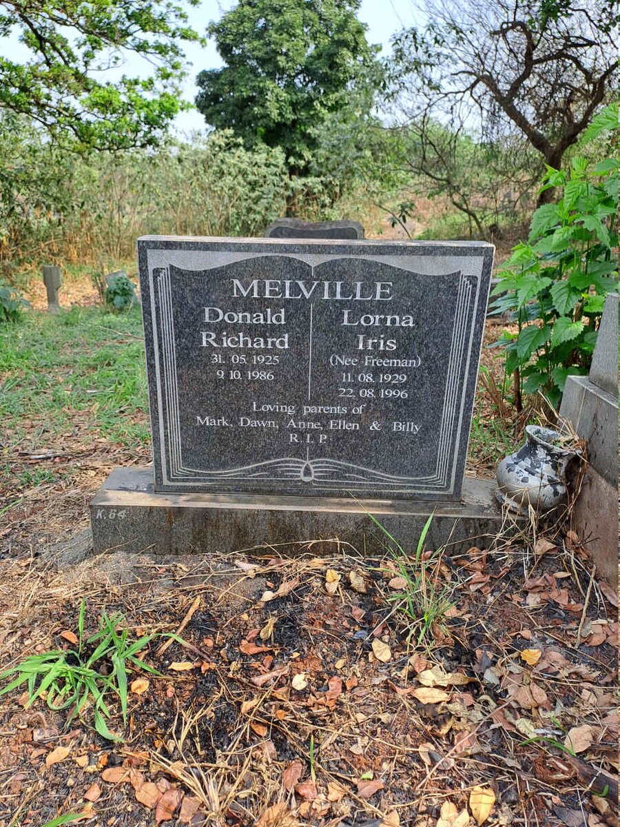 MELVILLE Donald Richard 1925-1986 & Lorna Iris FREEMAN 1929-1996