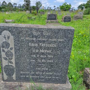 MERWE David Frederick, van der 1808-1949