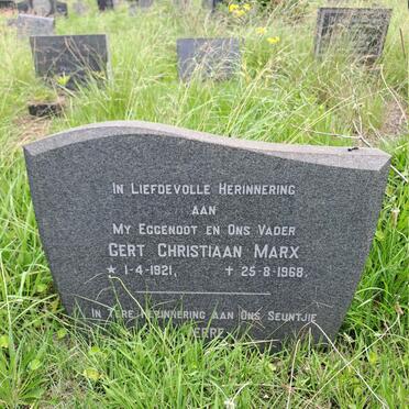 MARX Gert Christiaan 1921-1968
