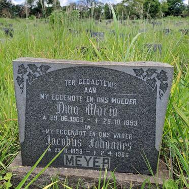 MEYER Jacobus Johannes 1893-1966 & Dina Maria 1903-1993