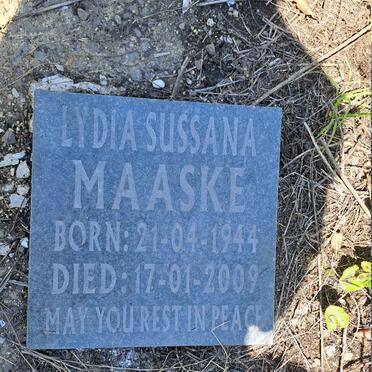 MAASKE Lydia Sussana 1944-2009