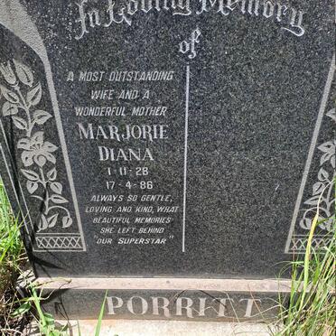 PORRITT Marjorie Diana 1928-1986