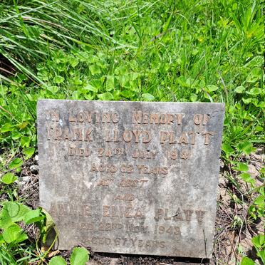 PLATT Frank Lloyd -1941 & Annie Eliza -1943