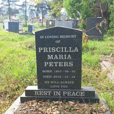 PETERS Priscilla Maria 1957-2019