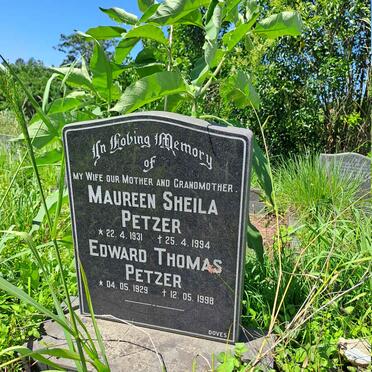 PETZER Edward Thomas 1929-1998 & Maureen Sheila 1931-1994