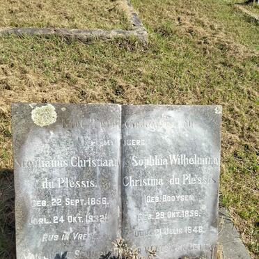 PLESSIS Stephanus Christiaan, du 1856-1932 & Sophia Wilhelmina Christina BOOYSEN 1856-1948