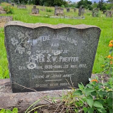 PHEIFFER Pieter S.W. 1930-1932