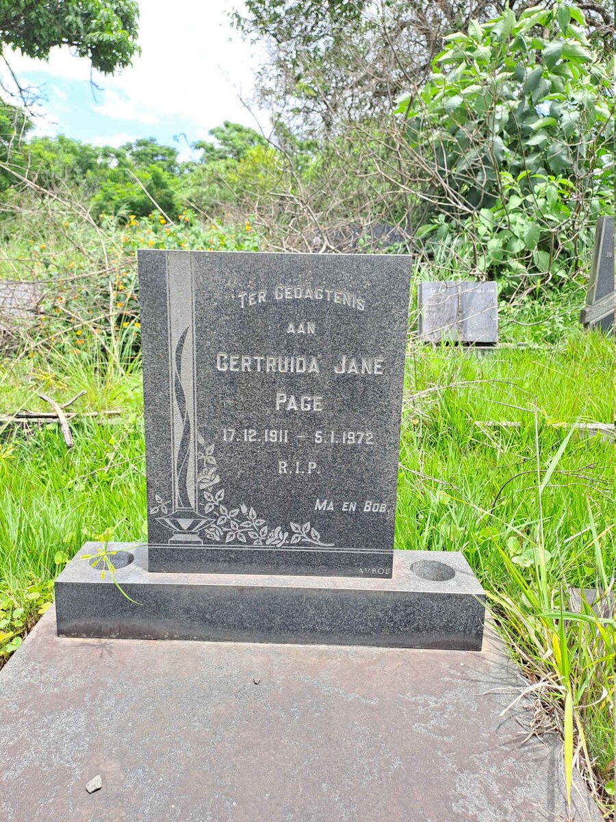 PAGE Getruida Jane 1911-1972