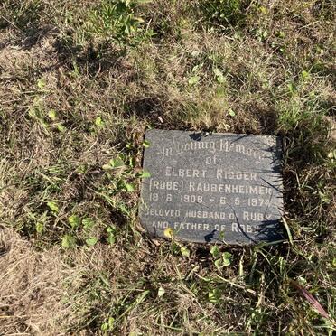 RAUBENHEIMER Elbert Ridder 1908-1974