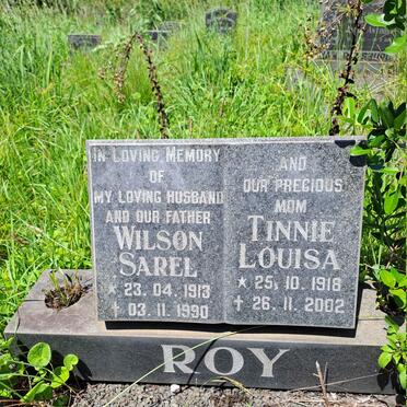 ROY Wilson Sarel 1913-1990 & Tinnie Louisa 1918-2002