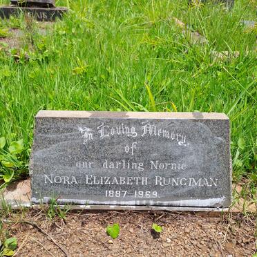 RUNCIMAN Nora Elizabeth 1887-1969