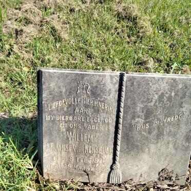 RENSBURG Willem, Jansen van 1871-1934