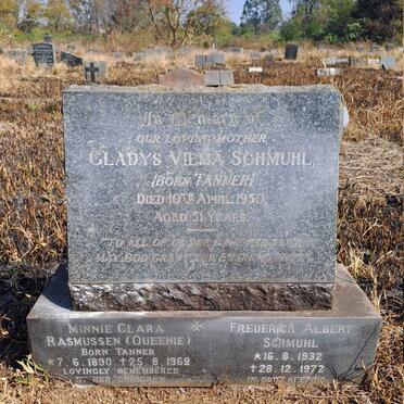 SCHMUHL Gladys Vilma nee TANNER -1950 :: RASMUSSEN Minnie Clara nee TANNER 1890-196? :: SCHMUHL Frederick Albert 1932-1972